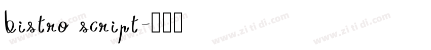 bistro script字体转换